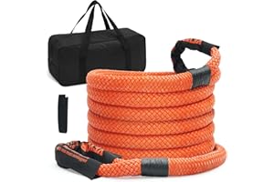 VEVOR 7/8" x 20' Kinetic Recovery Tow Rope 30,580 lbs, Heavy-Duty Off Road Snatch Strap, Extreme Duty 30% Elasticity Energy S