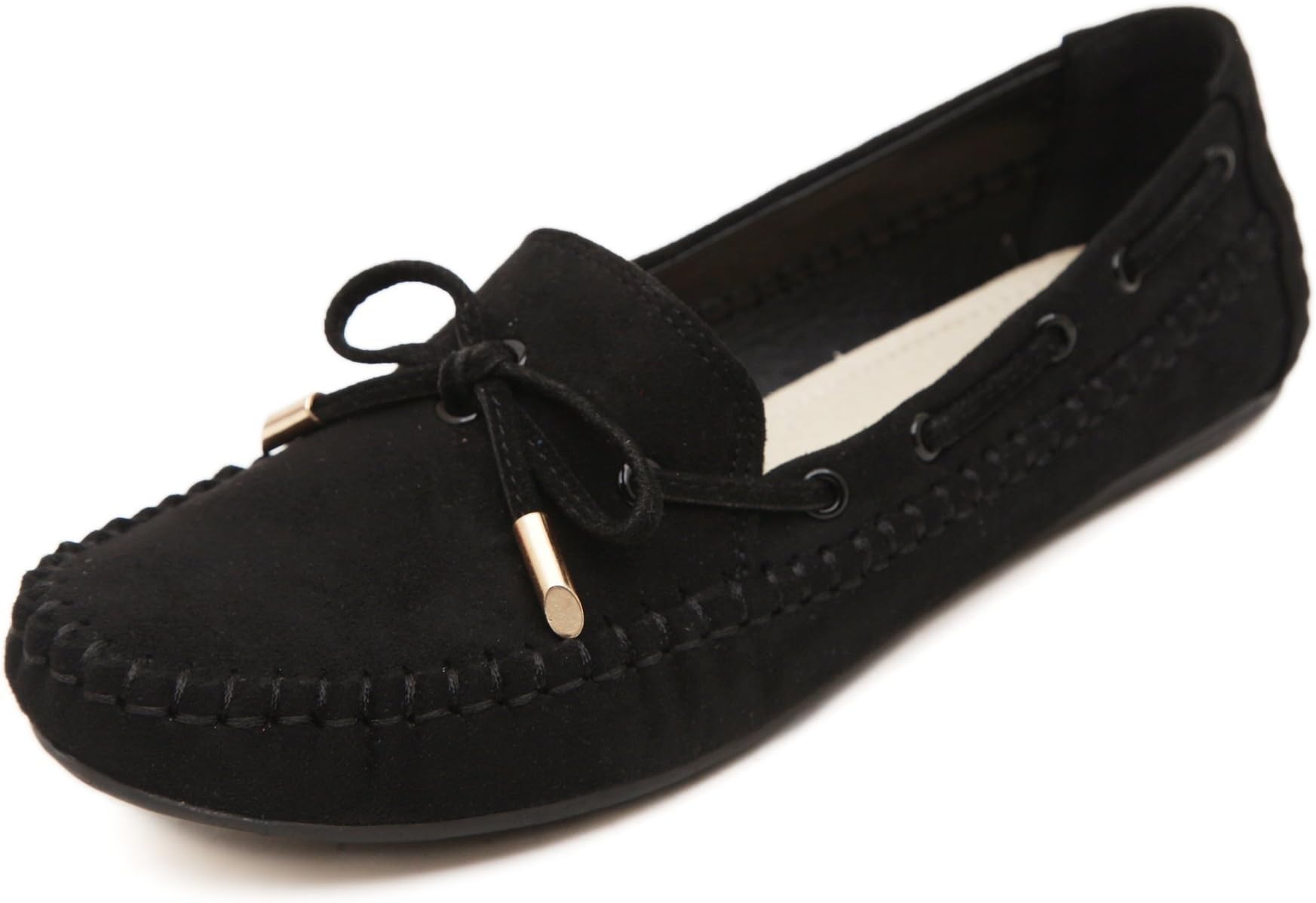 Womens Casual Bowknot Moccasins Driving Loafers Slip on Flat Shoes