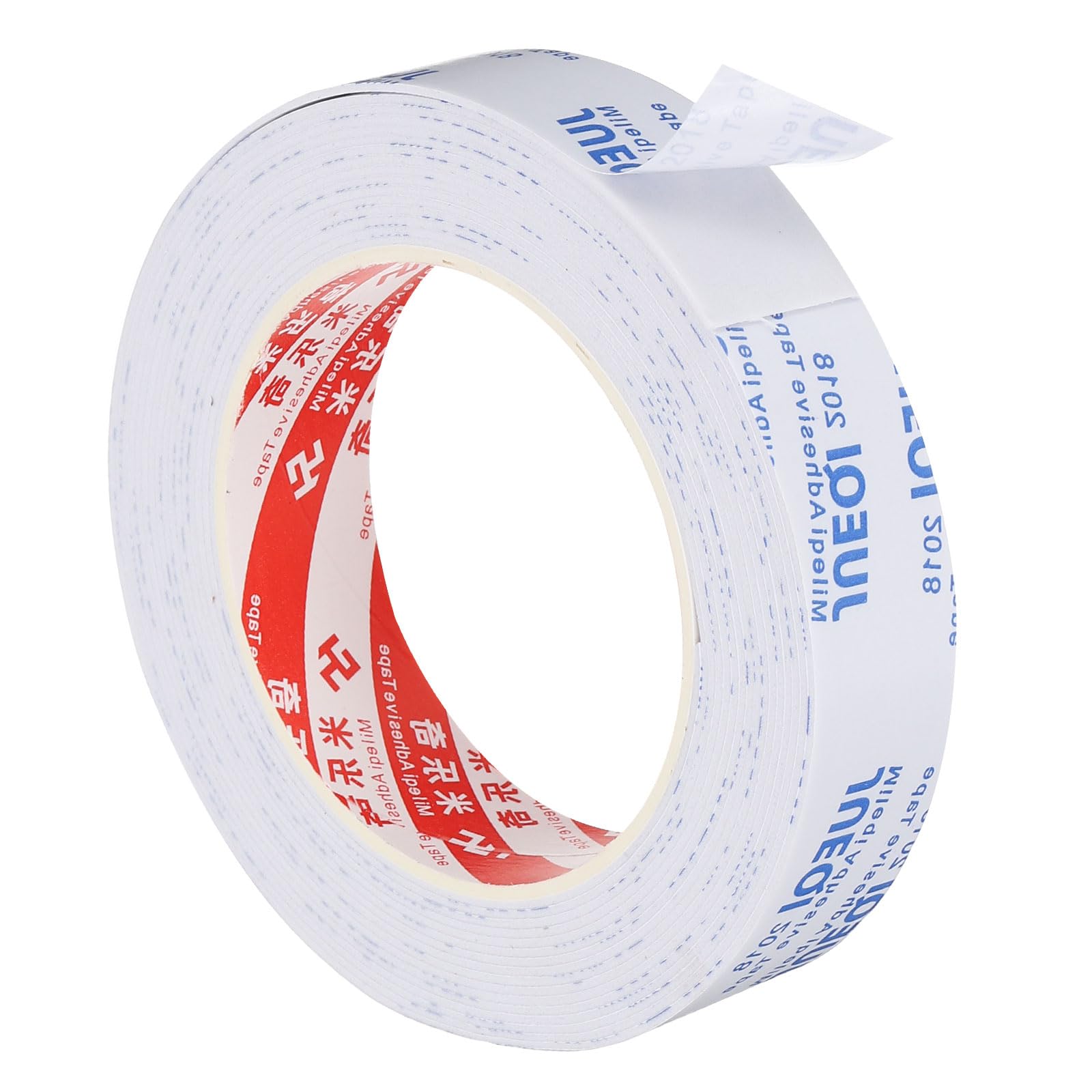 PATIKIL 5m/16.4ft Sealing Foam Tape, 25mm Wide 1mm Thick Single Sided Weather Stripping Door Furniture Seal Strip for Window Pipes Insulation, White