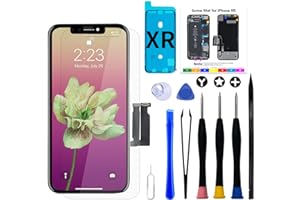 Brinonac for iPhone XR Screen Replacement Kit, 6.1 inch 3D Touch Screen LCD Display Digitizer Frame Assembly Set with Repair Tools, Adhesive and Tempered Glass