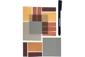 DiverseBee Transparent Sticky Notes (Includes Quick Dry Pen), Cute Clear Sticky Tabs, Translucent Page Flags Book Markers Stickers, Planner Accessories Bible Journaling Study Office Supplies (Dune)