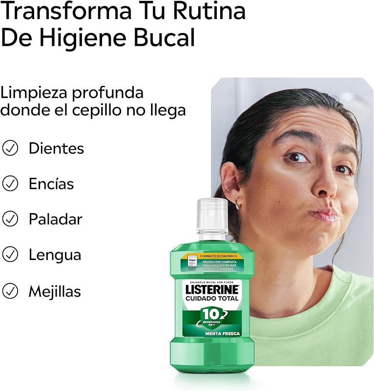 Cuidado Total Protección Dientes y Encías Enjuague Bucal, 2 x1 L