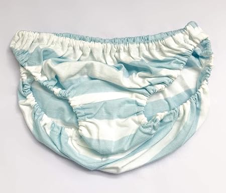 Amazon Co Jp ショーツ パンツ パンティ Wma 701sl 綿天竺 ボーダーショーツ サックス ホワイト ｌｌ レディース 単品 おもちゃ