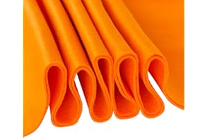 Jtnohx Color Felt, 1 Square Yard Felt Fabric, 1.4mm Thickness Flexible Craft Felt Sheets, Felt by Yard for Art & Craft Project (Bright Orange)