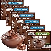 Simply Delish Instant Chocolate Pudding Mix - Plant Based Guilt Free Desserts - All Natural, Sugar Free, Non GMO, Gluten Free