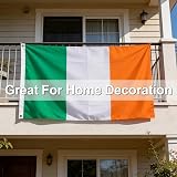 SHATCHI Ireland Flag 5ft x 3ft Polyester with Brass Eyelets view 7