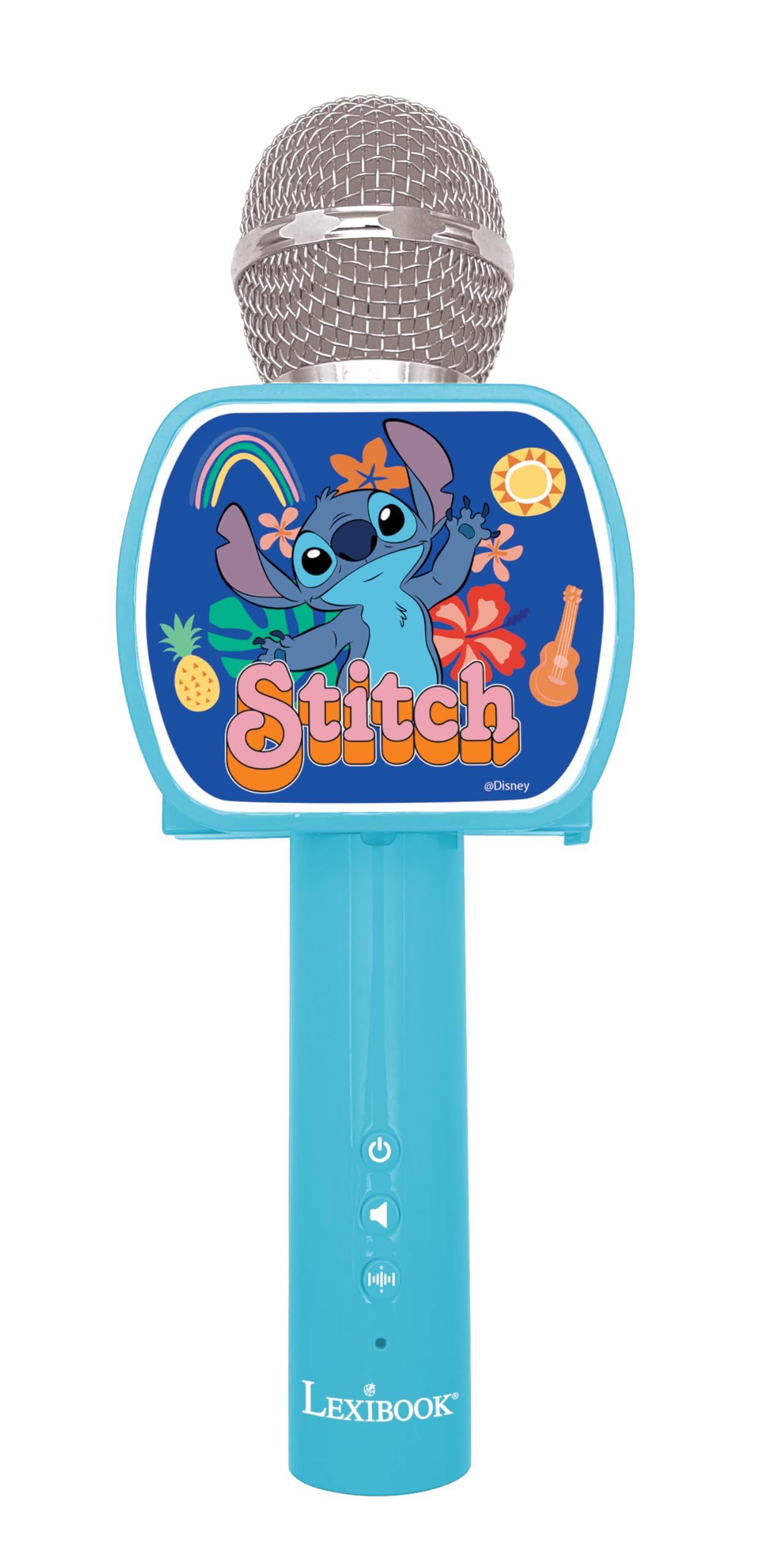 LEXIBOOK, Disney Stitch, Bluetooth® Microphone with voice change function, Built-in speaker, Phone holder included, Blue, MIC240D — image 1