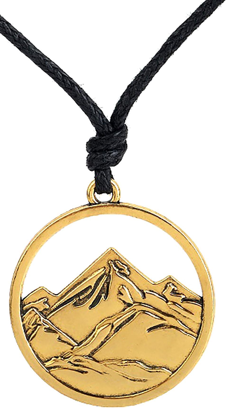 Dawapara Adventure Hiking Climbing Mountain Outline Outdoor Scenery Necklace Spiritual Jewelry for Men/Women