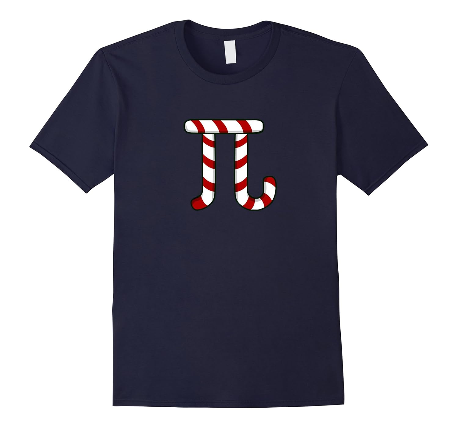 Funny Math Christmas T-Shirt Pi Symbol Candy Cane Gifts-ANZ