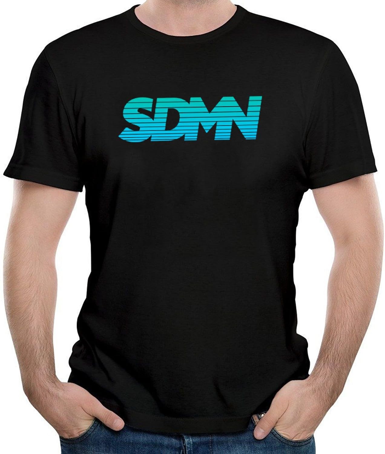 Men's Sidemen Blue Logo T Shirts Black