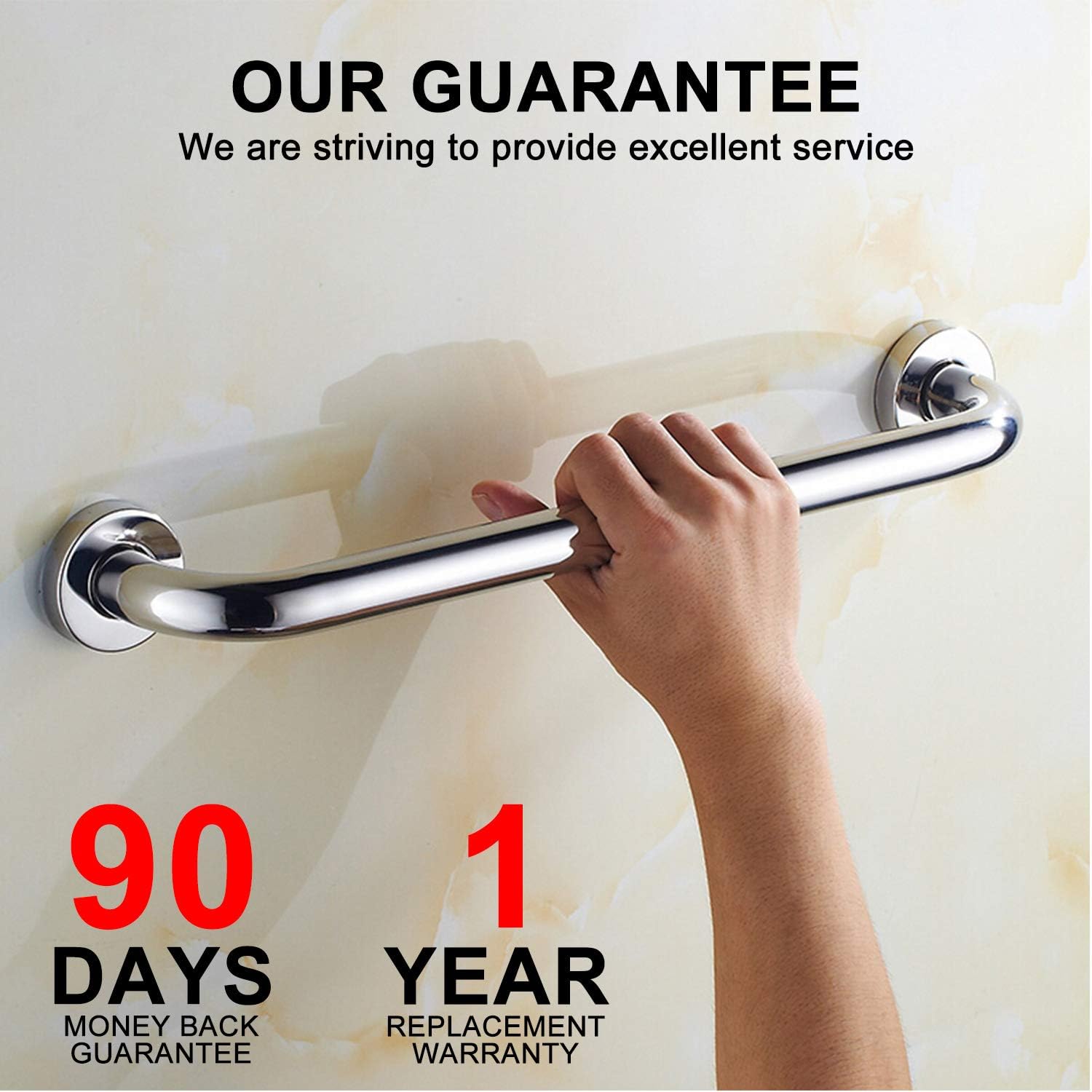2 Pack 12 Inch Shower Grab Bar, Stainless Steel Bathroom Grab Bar, Shower Handle, Bath Handle, Grab Bars for Bathroom: Home & Kitchen