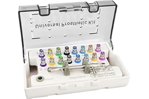 OIHYA Dental Implant Torque Wrench Set, Fully Autoclavable Universal Prosthetic Kit: 10-70Ncm Adjustable Ratchet, 16pcs Screwdrivers and Case for Disassemble/Secure Implant Restorations