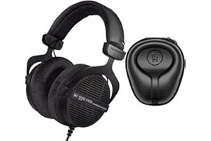 Beyerdynamic DT 990 PRO Studio Headphones (Ninja Black, Limited Edition) with Knox Gear Hard Shell Headphone Case Bundle (2 I