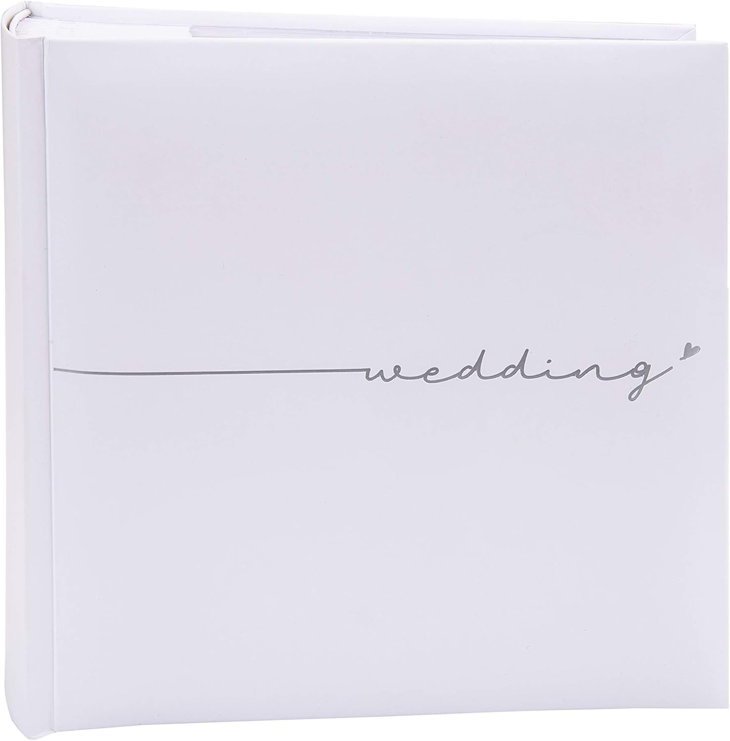 Kenro Fleur White Wedding Memo Photo Album for 200 Photos 6x4 Inch / 10x15cm - FLR201, Silver,white, 6 x 4 inches