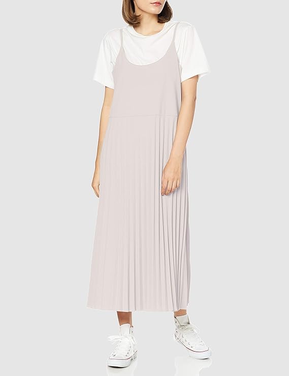 Amazon Co Jp アルシーヴ Archives プリーツキャミワンピース Medium シルバーグレー 服 ファッション小物