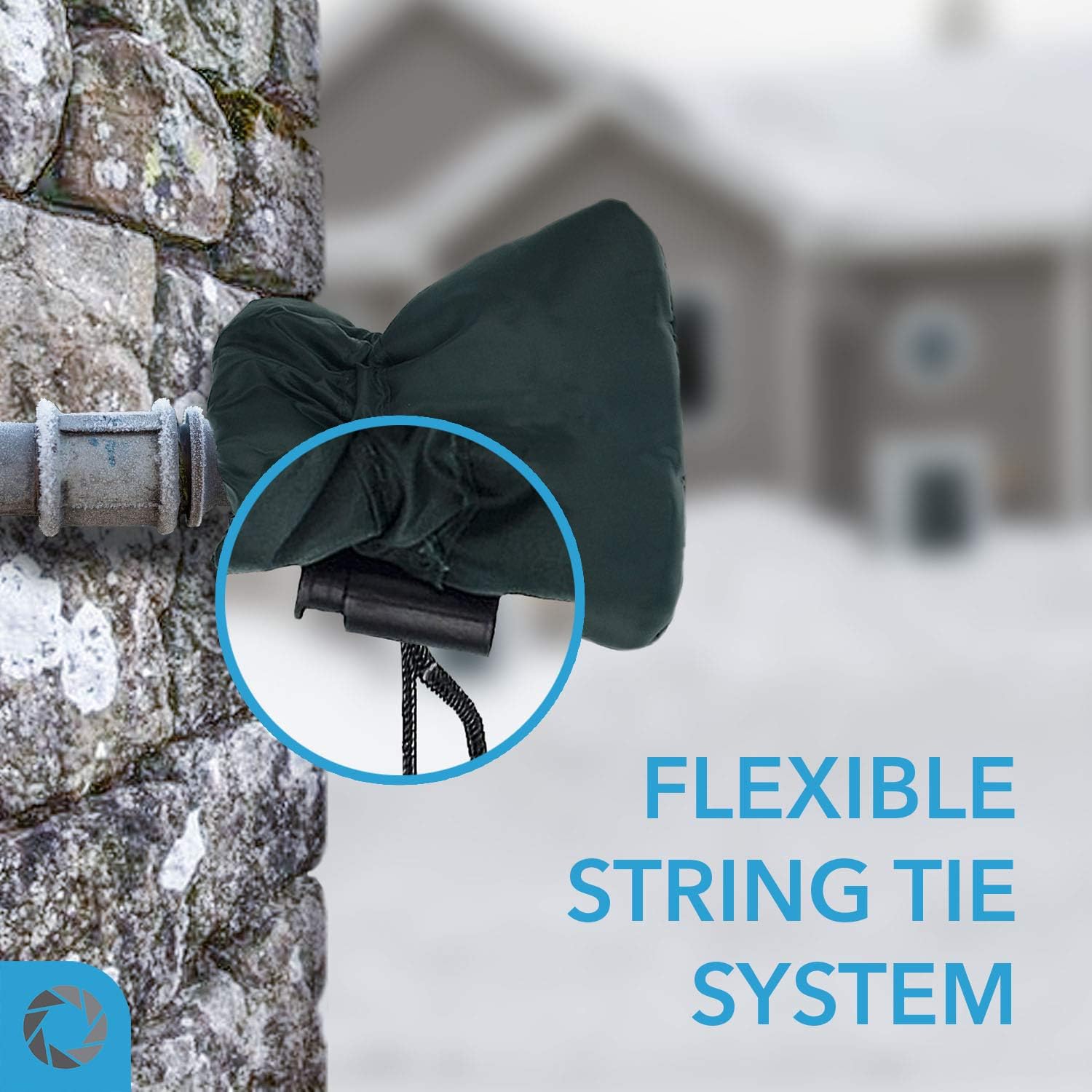 Fstop Labs Outdoor Water Faucet Cover Protector, Faucet Socks for Winter, Reusable Faucet Insulation, Anti-Freeze Hose Bib (Green, 2 Pack Covers) : Garden & Outdoor