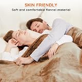 Mia&Coco Electric Heated Blanket Throw 200x180cm Flannel Sherpa 10 heat 9h view 6