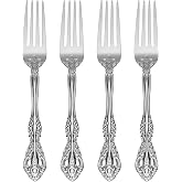 Oneida Michelangelo Dinner Forks Silverware Set for 4, Flatware | mirror finish, dishwasher safe | cutlery set for kitchen and dining, utensil set, heavy duty, kitchen essentials