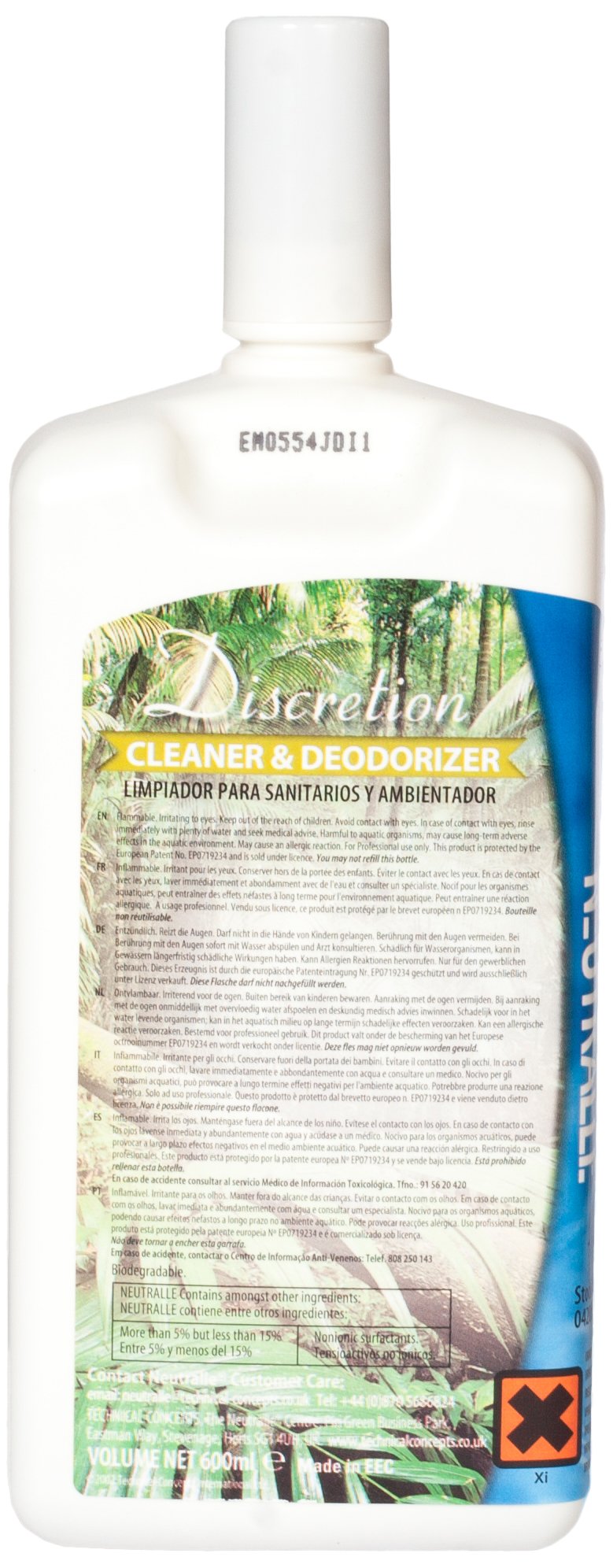 Rubbermaid Commercial Products R0420837, 600ml Discretion Cleaner Deodoriser Refill