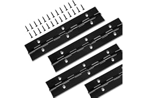 EUSTREER 4 Pcs 6 Inch 304 Piano Hinge - Heavy Duty Piano Hinges for Strength and Durability