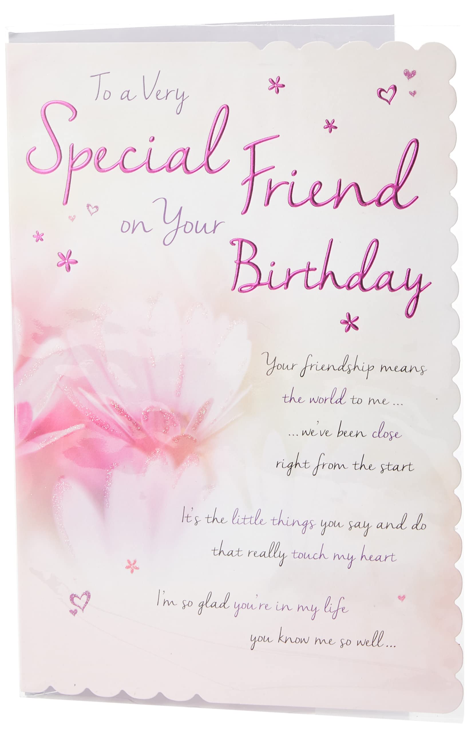 Piccadilly Greetings Group Ltd Birthday Card Friend - 9 x 6 inches - Regal Publishing, pink|white|brown