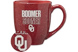 Rico Industries NCAA Team Slogans and Chants 16 oz Team Color Laser Engraved Speckled Ceramic Coffee Mug