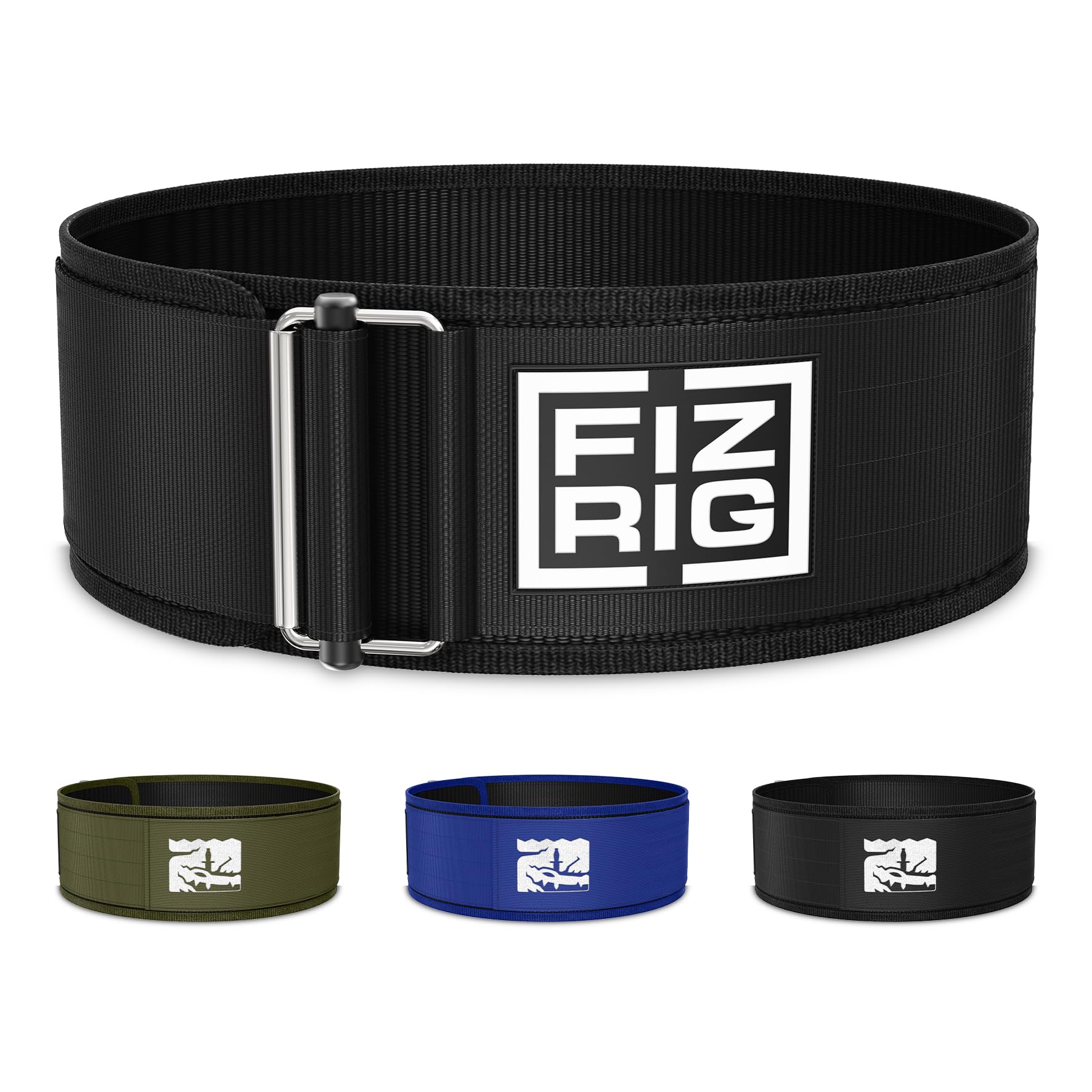 FIZRIG Self-Locking Weight Lifting Belt - High Performance Belt for Functional Fitness | Powerlifting | Olympic Lifting | for Men & Women | Premium Deadlift & Squat Training Belt (Black, M)