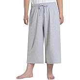 Latuza Women's Plus Size Capri Pajama Pants Soft Cotton PJ Bottoms