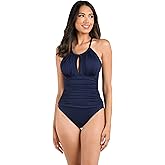 La Blanca Womens One Piece Swimsuit High Neck Keyhole Island Goddess