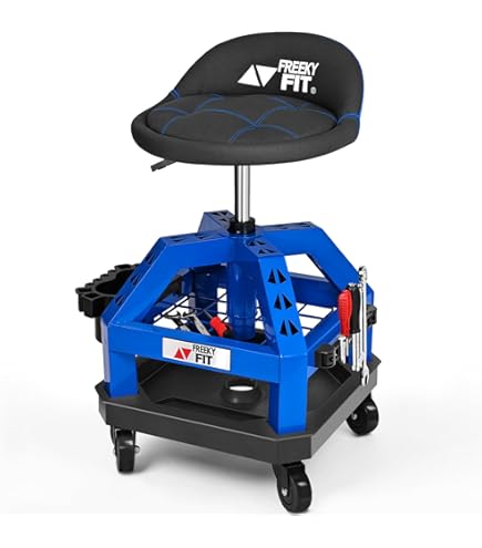 鍵盤楽器 new assist stool redal Powerbuilt Rolling Work Seat Brake Stool with 4-inch Rubber