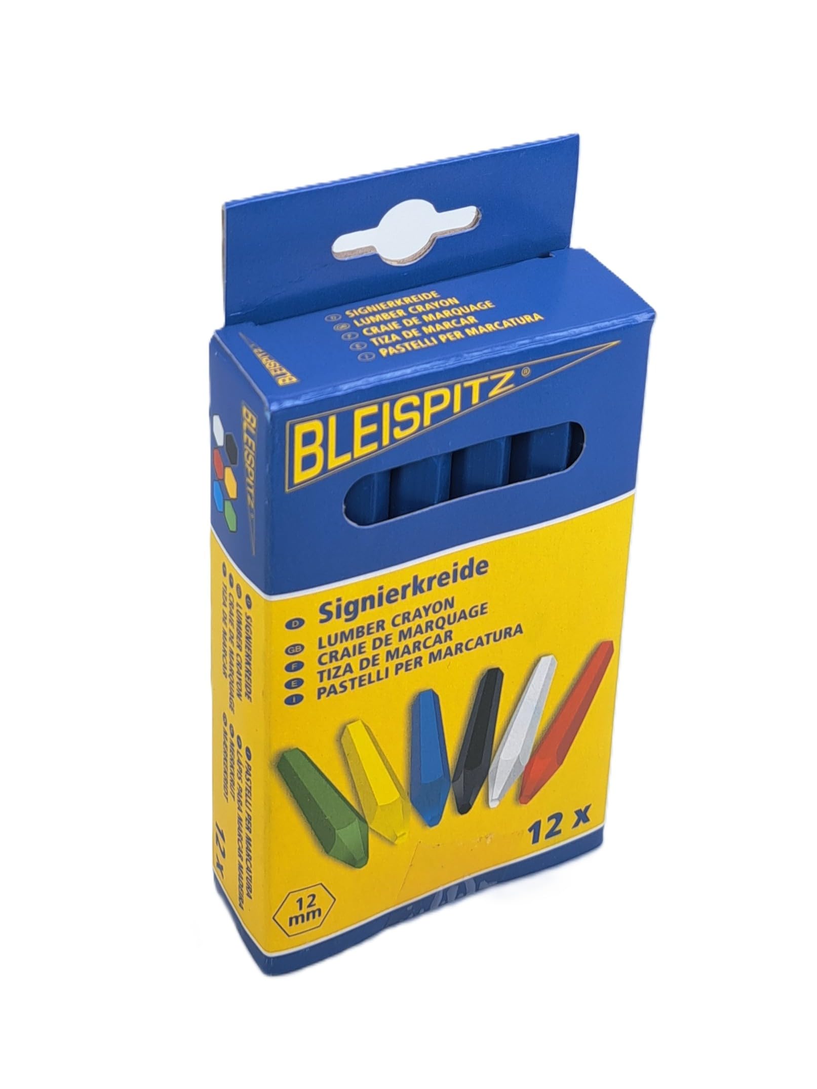 dicoal – Marking Chalk Game Chalk Without Label Hexagonal Diameter 12 x 120 mm Blue (12U)