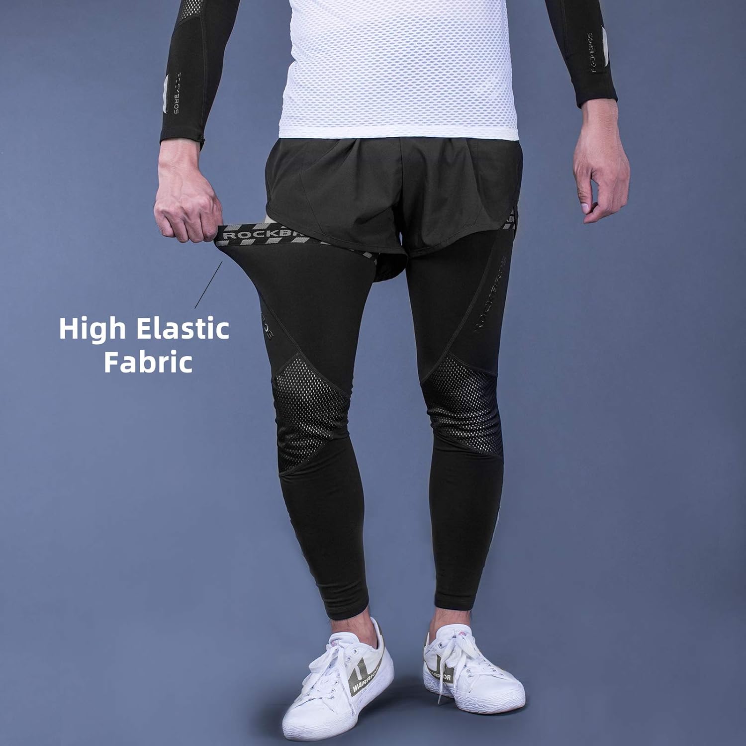ROCKBROS Cycling Leg Warmers for Men Women Thermal Fleece for Cycling Running Winter Sports Outdoor Activities: Clothing