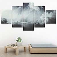 SIGNWIN 5 Panel Canvas Wall Art Modern Art Contemporary Landscape Multicolor Photography Relax/Calm Sky for Home Decorations Ready to Hang - 60