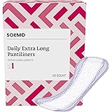 Amazon Brand - Solimo Daily Pantiliner, Extra Long Length, 68 Count, 1 Pack