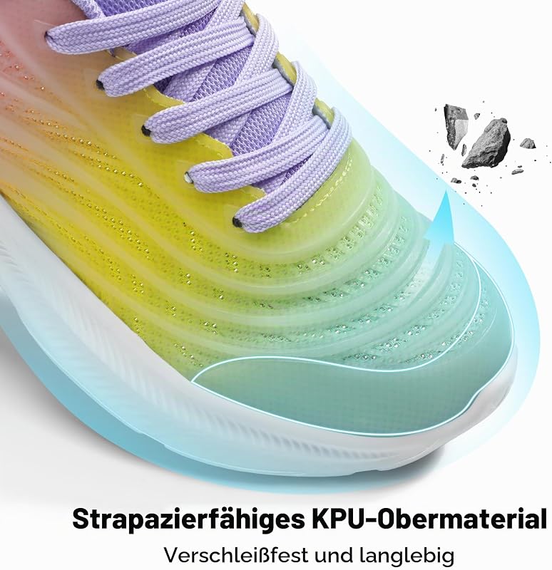 Turnschuhe Kinder Sportschuhe,Regenbogen/Lila,28.5