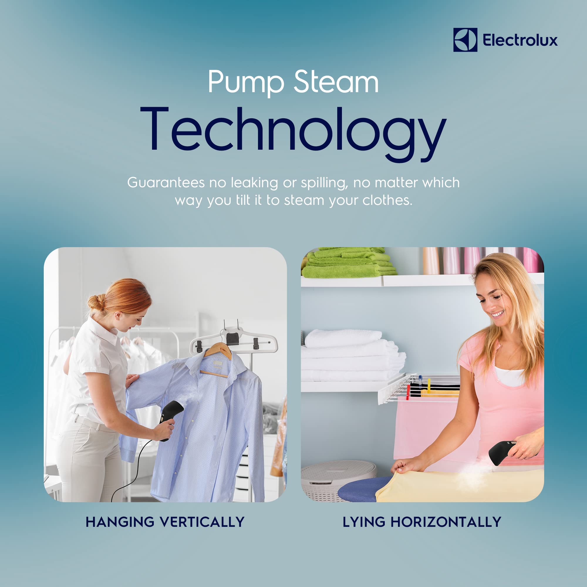 Electrolux Travel Compact Steamer, Mini Steamer and Iron for Clothes Travel Size, Portable Hand Held Clothing and Garment Steamer, Dry Steam, Portable 2 in 1 Fabric Wrinkle Remover, with Fabric Brush