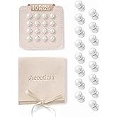 Acootima 16 Pairs Double Sided Pearl Veil Weights Invisible Secure Veil for Outdoor Weddings, Elegant Gifts for Brides