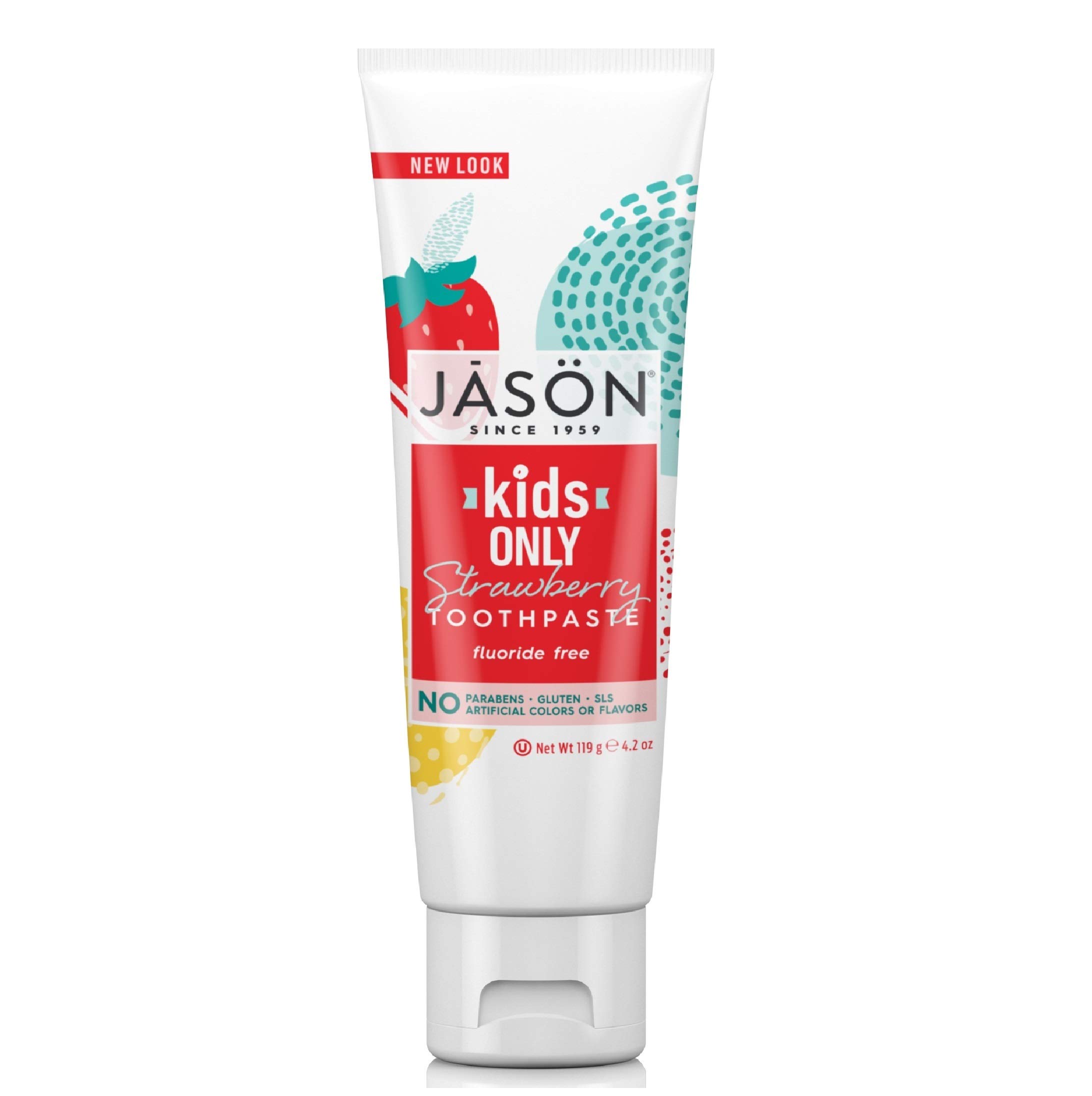 Kids Only! Natural Toothpaste, Strawberry, 4.2 oz (119 g) - Jason Natural