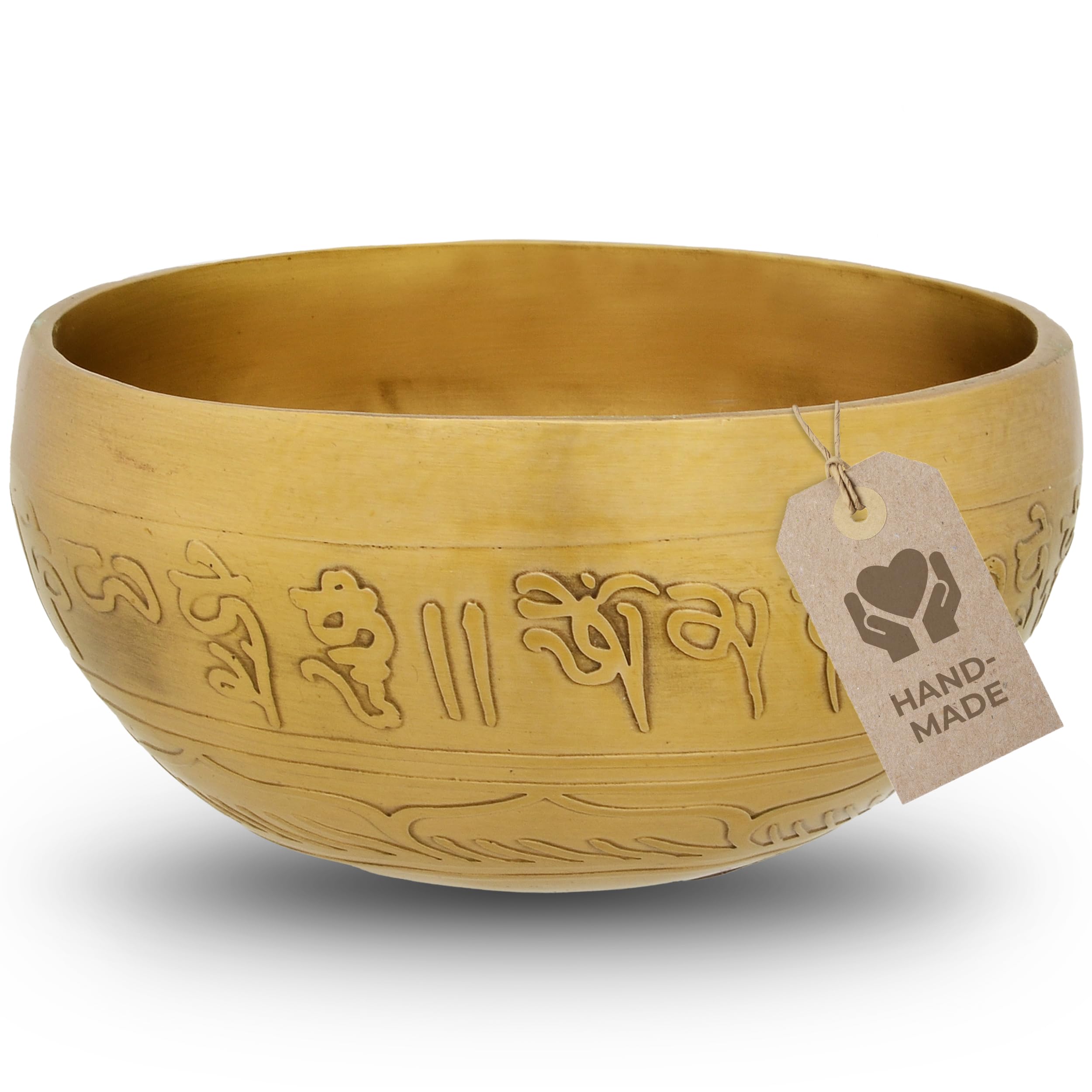 Tibetan Singing Bowl Flower of Life for Yoga, Meditation and Relaxation, Diameter 10 cm, 400 g, Matte Surface, Traditional Handmade …