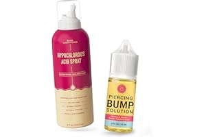 Base Labs Hypochlorous Acid Spray Piercing Aftercare Kit | Keloid Bump Oil (.5 oz) Plus Hypochlorous Acid Piercing Aftercare 