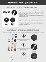 Haraqi Zip Repair Kit 105pcs - Universal Zipper Pull Replacement Set view 8