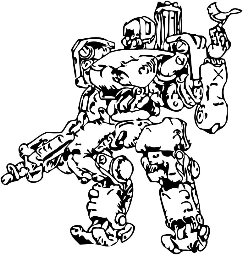 Bastion Win Stand Art Wall Poster Game Overwatch Wall Vinyl Decal