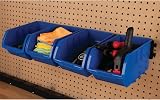 PERFORMANCE TOOL W5196 Large Stackable Storage Trays Blue Pack of 4 Adjustable view 6