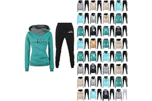 JMMSlmax Women 2 Piece Outfits Casual Sweatsuits Teen Girl Hoodies Casual Long Sleeve Sweatshirt Long Pants Tracksuit Set