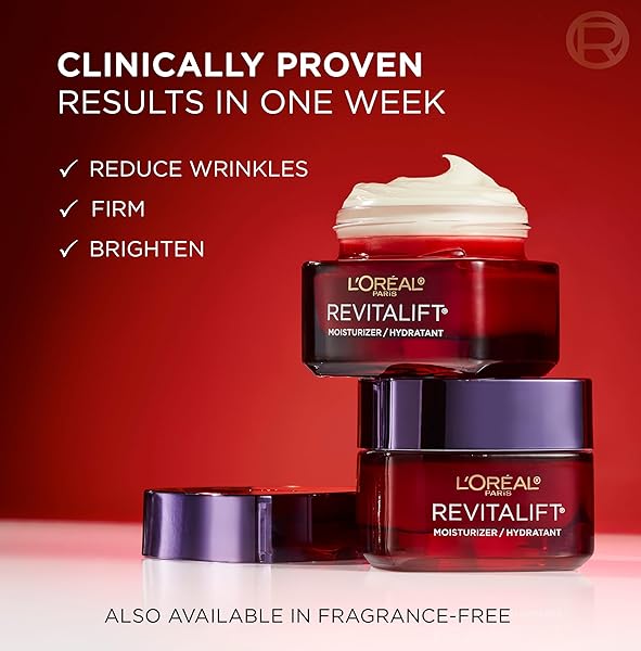 L’OREAL PARIS REVITALIFT TRIPLE POWER ANTI-AGING FACE MOISTURIZER, FRAGRANCE FREE, PRO RETINOL, HYALURONIC ACID & VITAMIN C TO REDUCE WRINKLES, FIRM & BRIGHTEN SKIN, 2.55 OZ