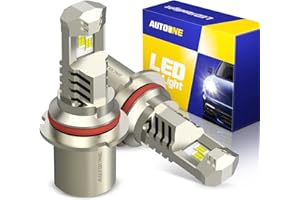 AUTOONE 9007 LED Bulbs, 9XBright HB5 Light with Cooling Fan, Compact Design 99% Compatibility, IP68, Quick Installation, Pack of 2