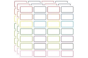 SVNOOC Reusable Dry Erase Labels for Organizing, Storage Bin, Craft, Jars, Dry Erase Stickers Sticky Notes Removable Label for Office School Home Gift Chioce (1x 2 inches, Multi-Colored) (84 PCS)