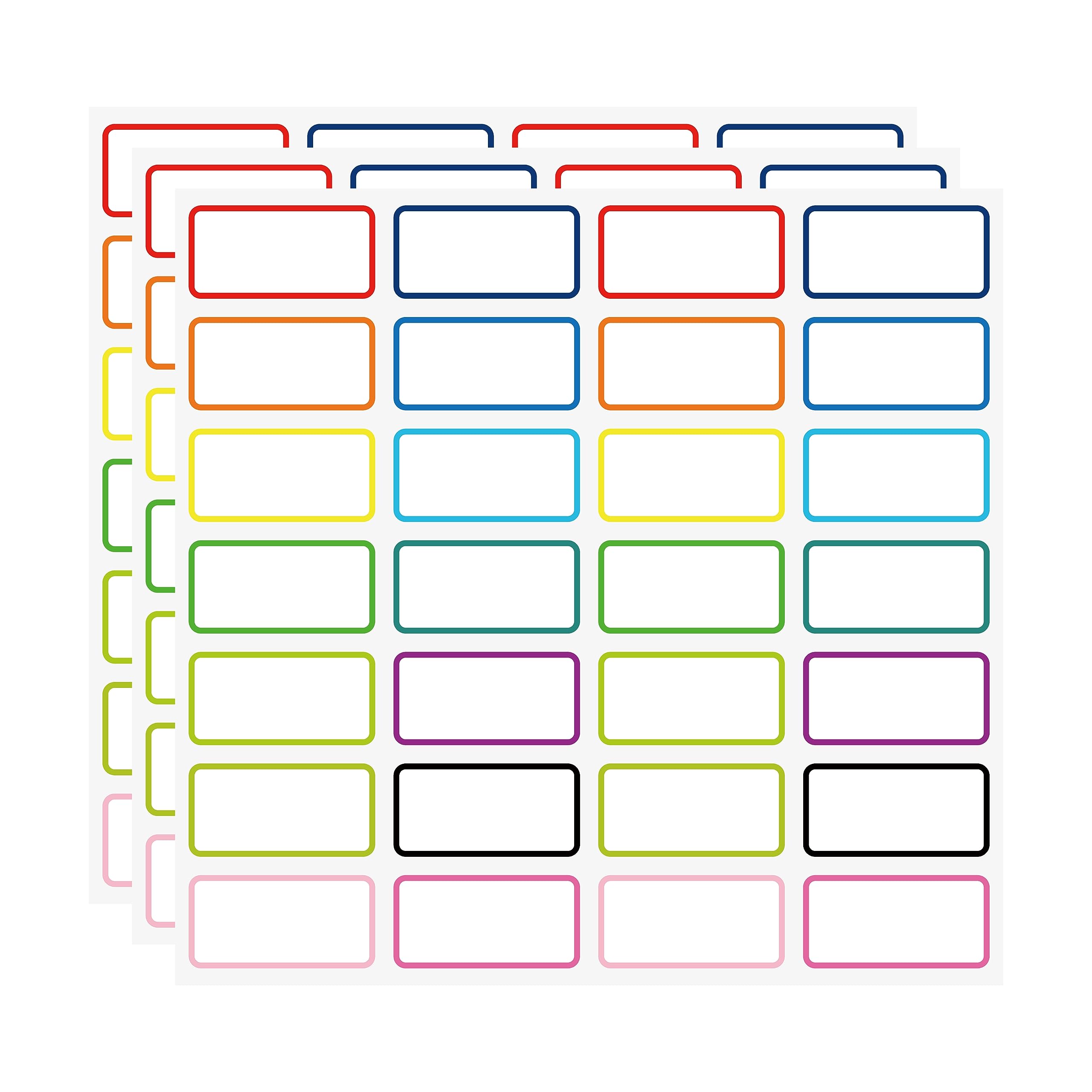 Reusable Dry Erase Labels for Organizing, Storage Bins, Crafts, Jars, Dry Erase Stickers, Sticky Notes, Removable Labels (1x2 inches, Multi-Colored) (84 PCS)
