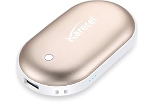 Karecel Rechargeable Hand Warmers, Electric Hand Warmer 5200mAh Powerbank Reusable Handwarmers, Portable USB Hand Warmer Heater Battery Pocket Warmer, Best Gifts for Men and Women in Cold Winter