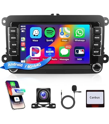 Amazon.com: Car Stereo for VW Golf 7 MK7 2013-2018 (Black) Stereo